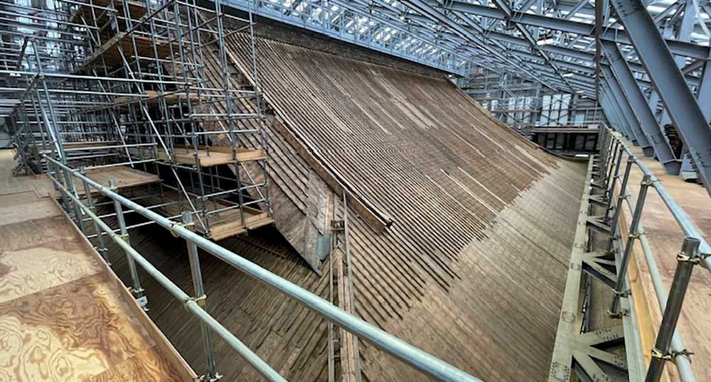 比叡山延暦寺 国宝・根本中堂沈下修正（滋賀県大津市）