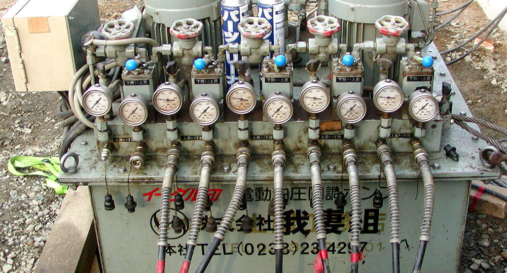 不同沈下修正工事同調ポンプ