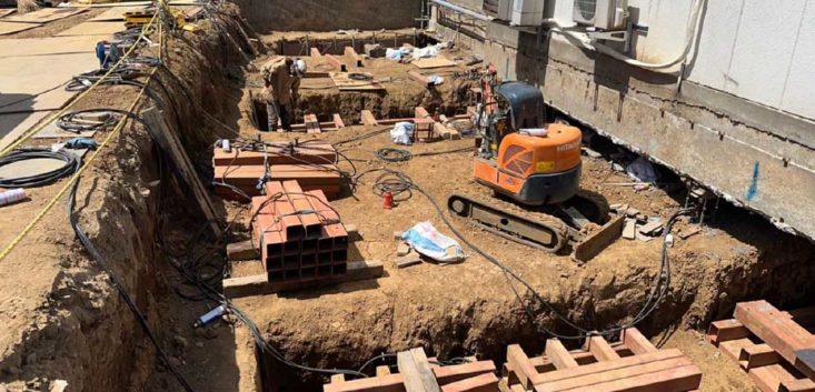 店舗の曳家工事(埼玉県)