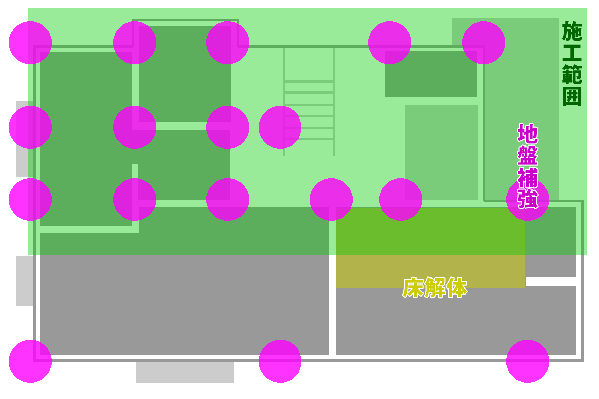 沈下修正工事施工計画（石川県羽咋市）