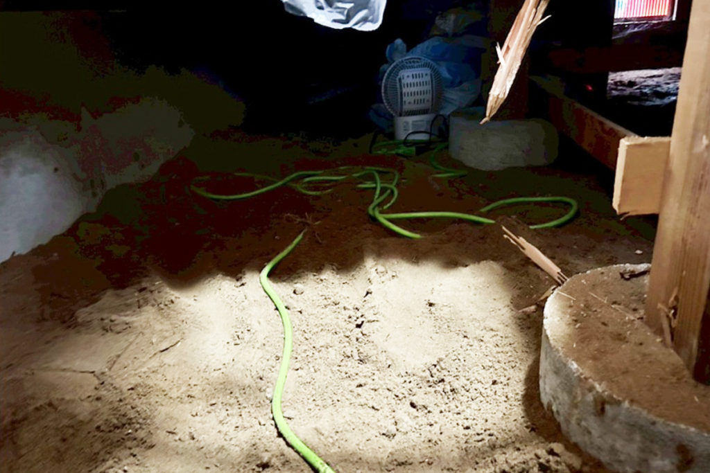 沈下修正工事地盤補強（石川県羽咋市）