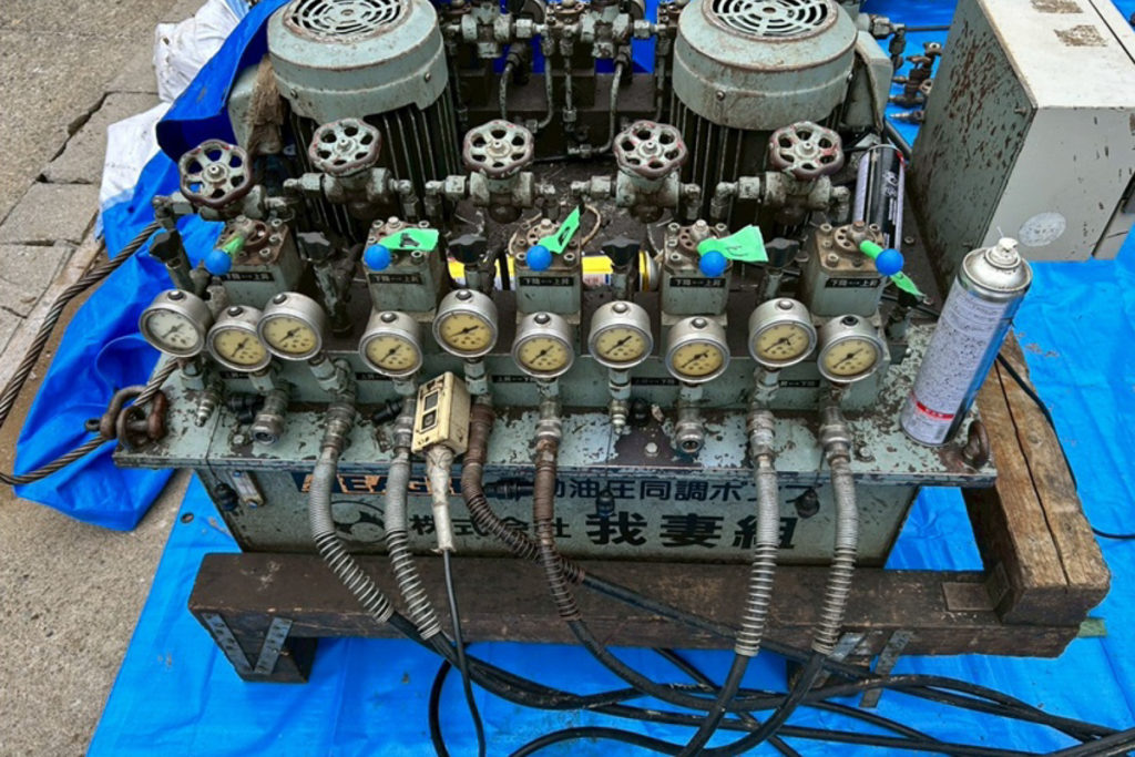 沈下修正工事ジャッキアップ（石川県羽咋市）