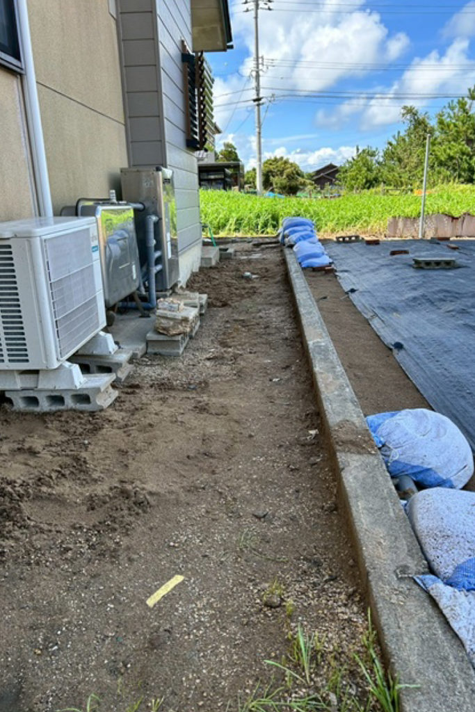 沈下修正工事完了（石川県羽咋市）