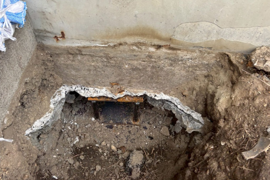 沈下修正工事（宮城県仙台市）