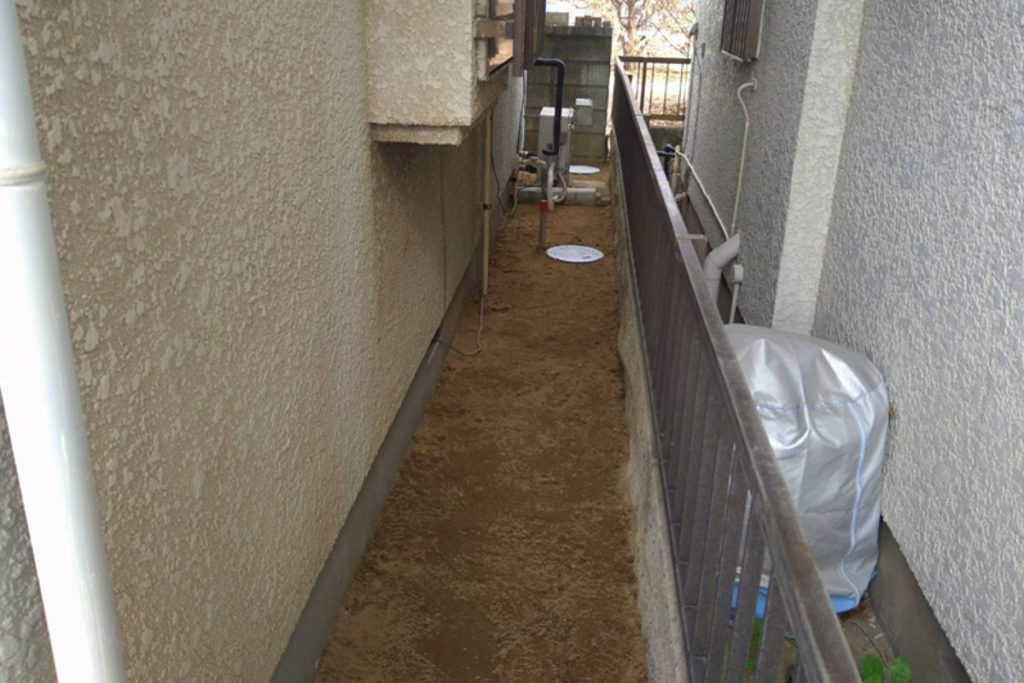 沈下修正工事（千葉県市川市）