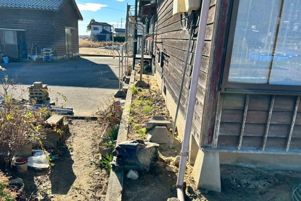 沈下修正工事（石川県羽咋市）