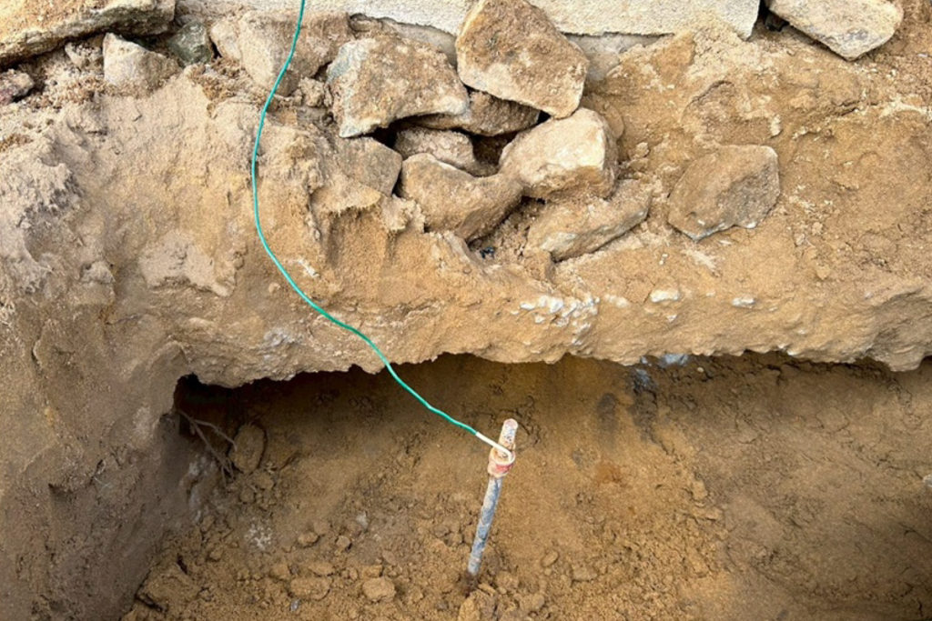 沈下修正工事（石川県羽咋市）