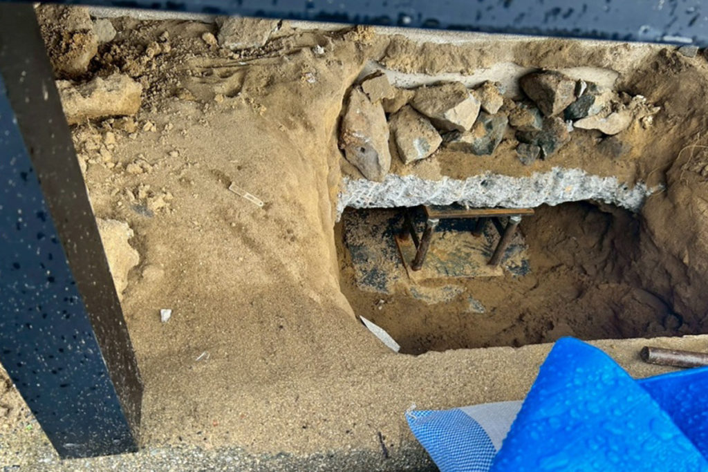 沈下修正工事（石川県羽咋市）