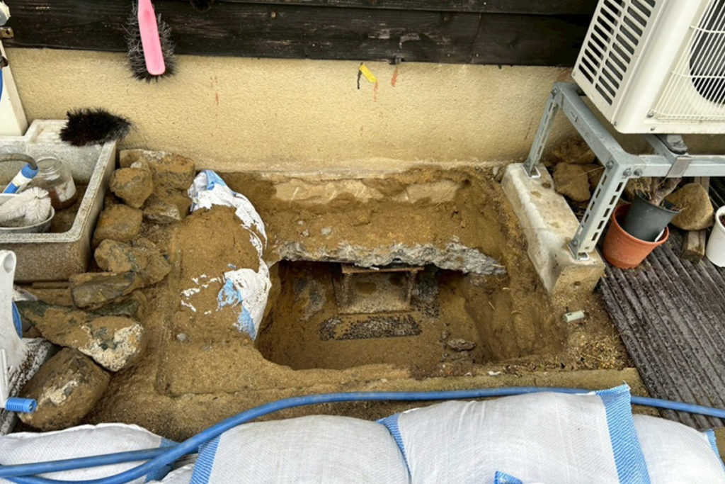 沈下修正工事（石川県羽咋市）