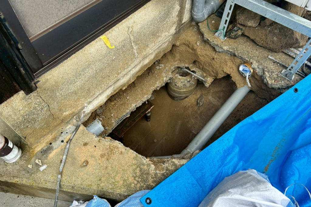 沈下修正工事（石川県羽咋市）