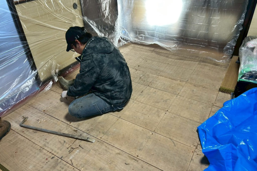 沈下修正工事（石川県羽咋市）