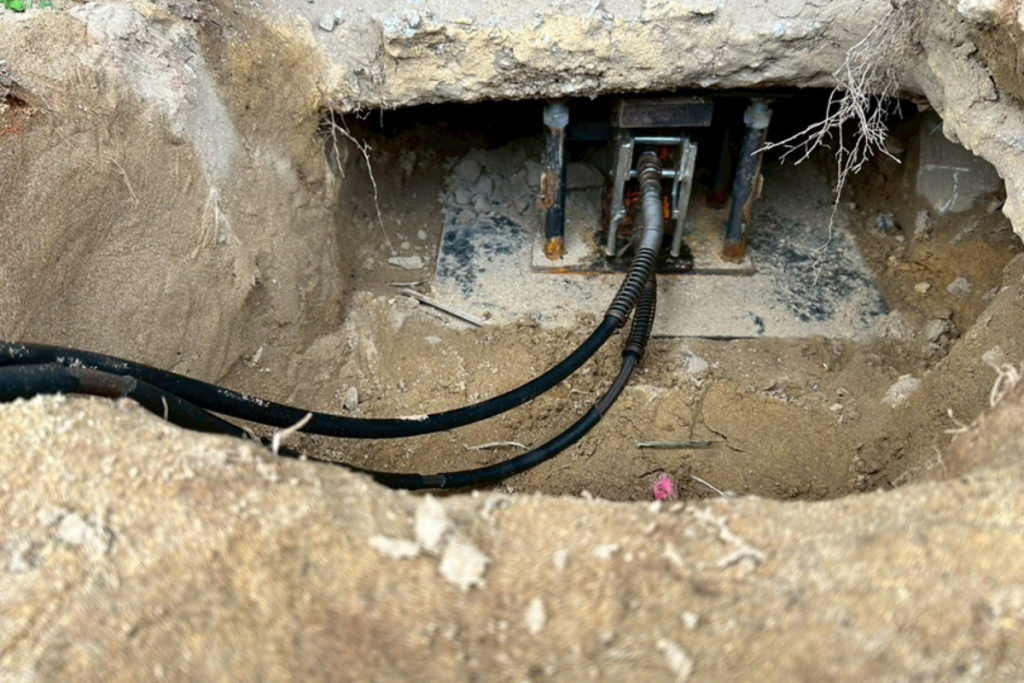 沈下修正工事（石川県羽咋市）