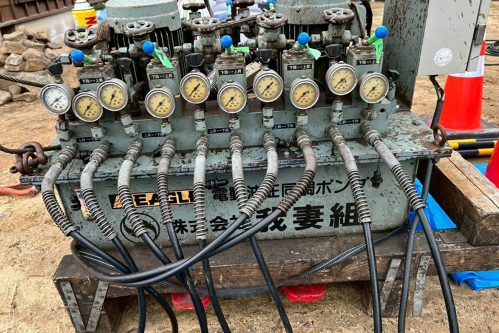 沈下修正工事（石川県羽咋市）