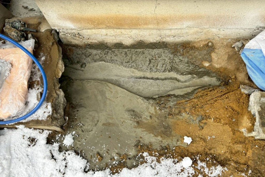 沈下修正工事（石川県羽咋市）