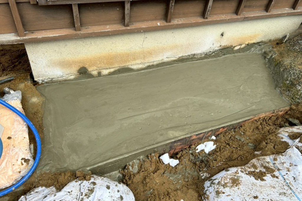 沈下修正工事（石川県羽咋市）